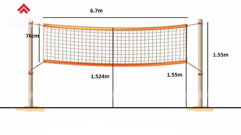 Chiều cao lưới cầu lông theo tiêu chuẩn quốc tế
