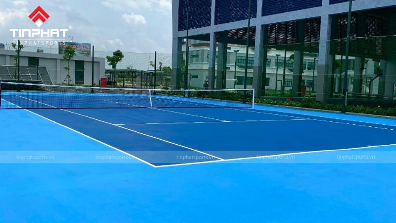 Toàn bộ khu sân tennis sau khi thi công