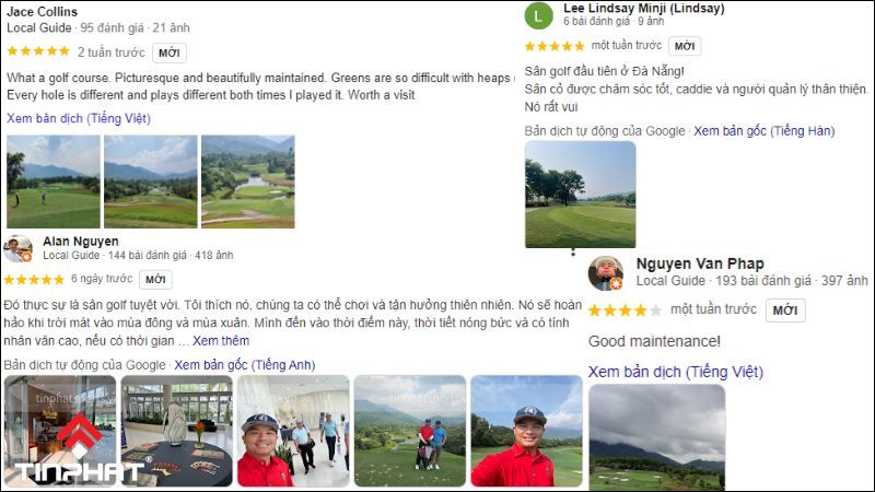 Đánh giá của khách hàng khi trải nghiệm tại sân Ba Na Hills Golf Club