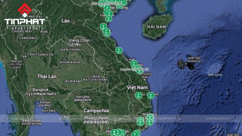 Hiện nay, Việt Nam đã có 80 sân golf 18 hố đi vào hoạt động (Nguồn: Google Map)