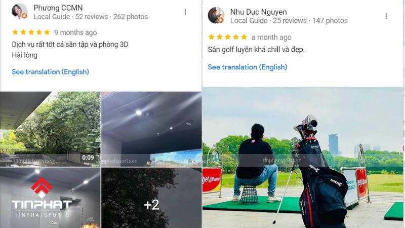 Đáng giá của khách hàng về sân golf Ciputra Club - Sân tập golf Ciputra trên Google Maps