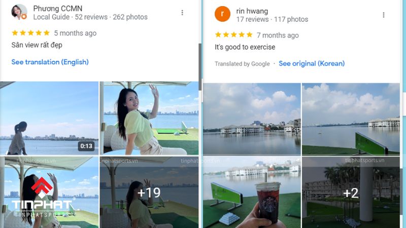 Đáng giá của khách hàng về sân golf Trung tâm Golf BRG trên Google Maps