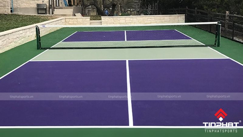 Sân Pickleball được làm từ Polyurethane là một lựa chọn phổ biến cho các sân pickleball chuyên nghiệp