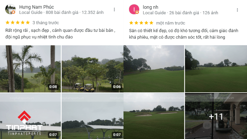 Một số đánh giá trên Google Maps của Sân golf Hà Nội Sky Lake Resort & Golf Club