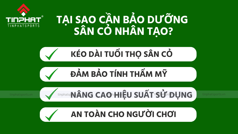 Tại sao cần bảo dưỡng sân cỏ nhân tạo?