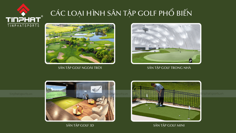 Các loại hình sân tập golf phổ biến