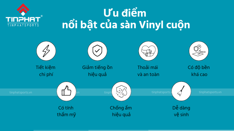 Ưu điểm nổi bật của sàn Vinyl cuộn