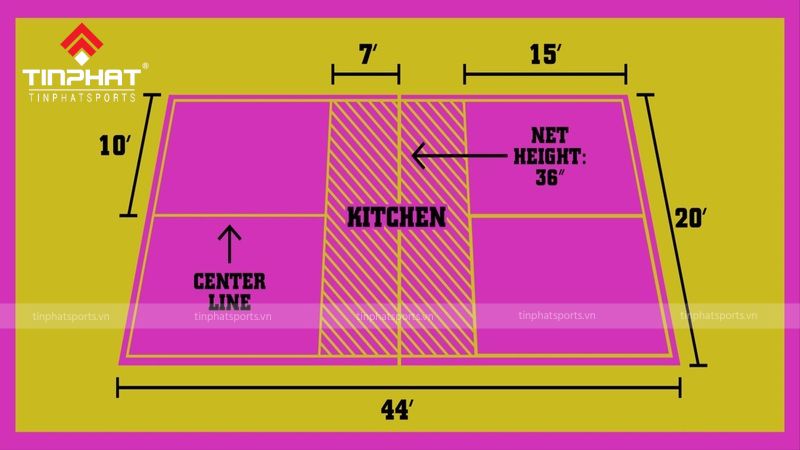 Thiết kế sân Pickleball