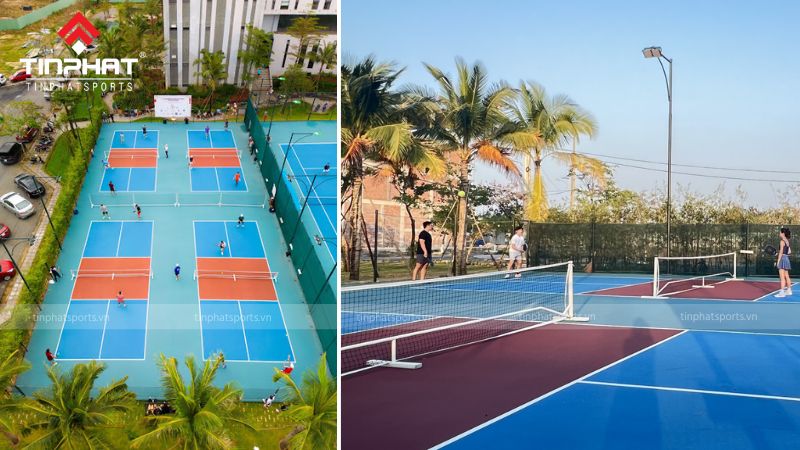 Sân Pickleball tiêu chuẩn mặt sân chất lượng cao