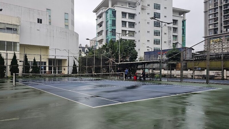 Tennis Court by 4-season pool