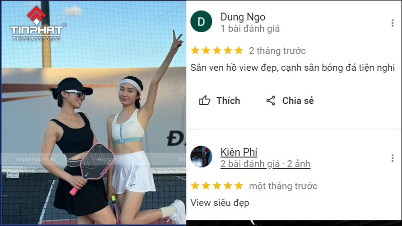 Người chơi hết sức hài lòng với trải nghiệm tại sân Pickleball Đảo Sen