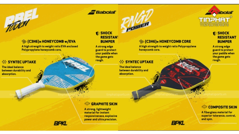 Vợt Pickleball Babolat với công nghệ Frame Stabilizer