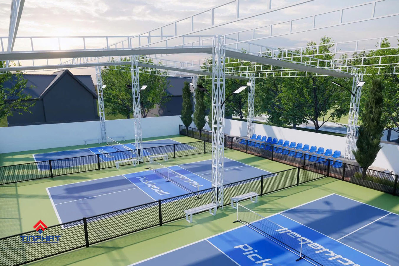 Kích thước sân pickleball