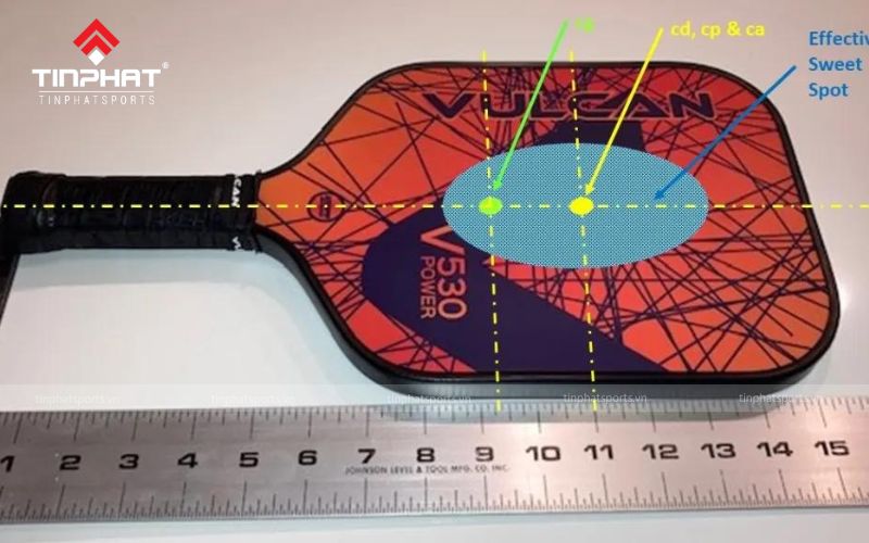 Điểm ngọt của vợt Pickleball