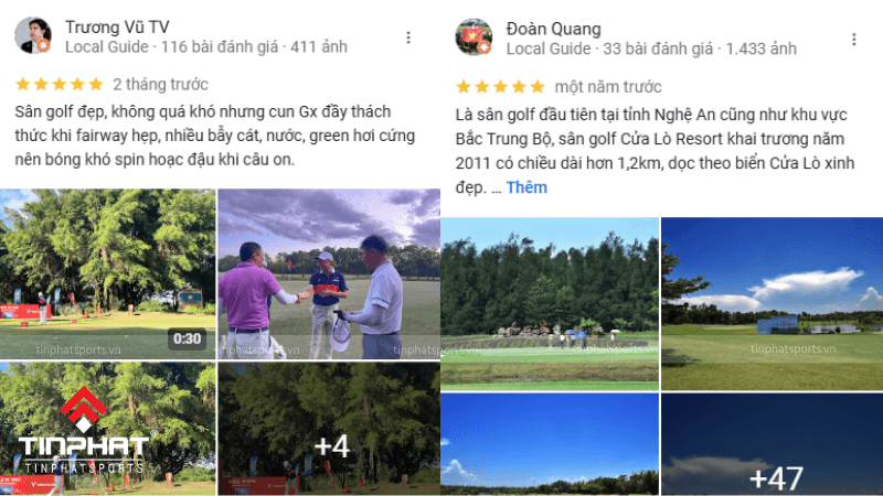 Đánh giá của khách hàng về Sân golf Cửa Lò