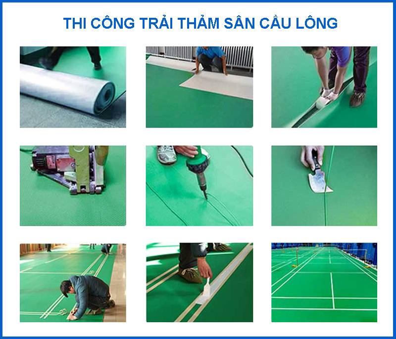 Thi cong trai tham san cau long