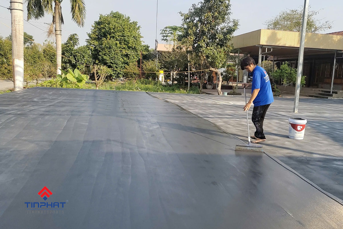 Sơn đệm đen sân pickleball