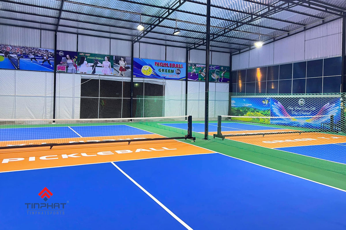 Sơn sân pickleball trong nhà đẹp