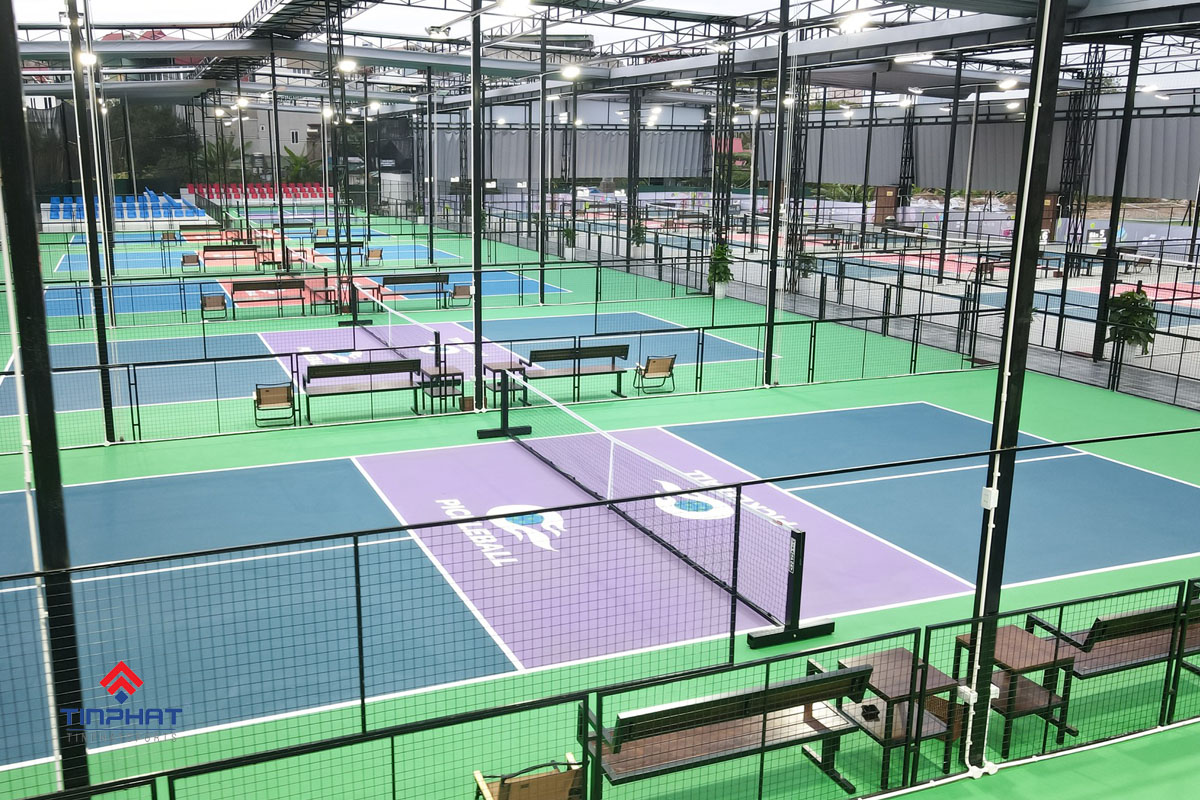 Thi công sân pickleball