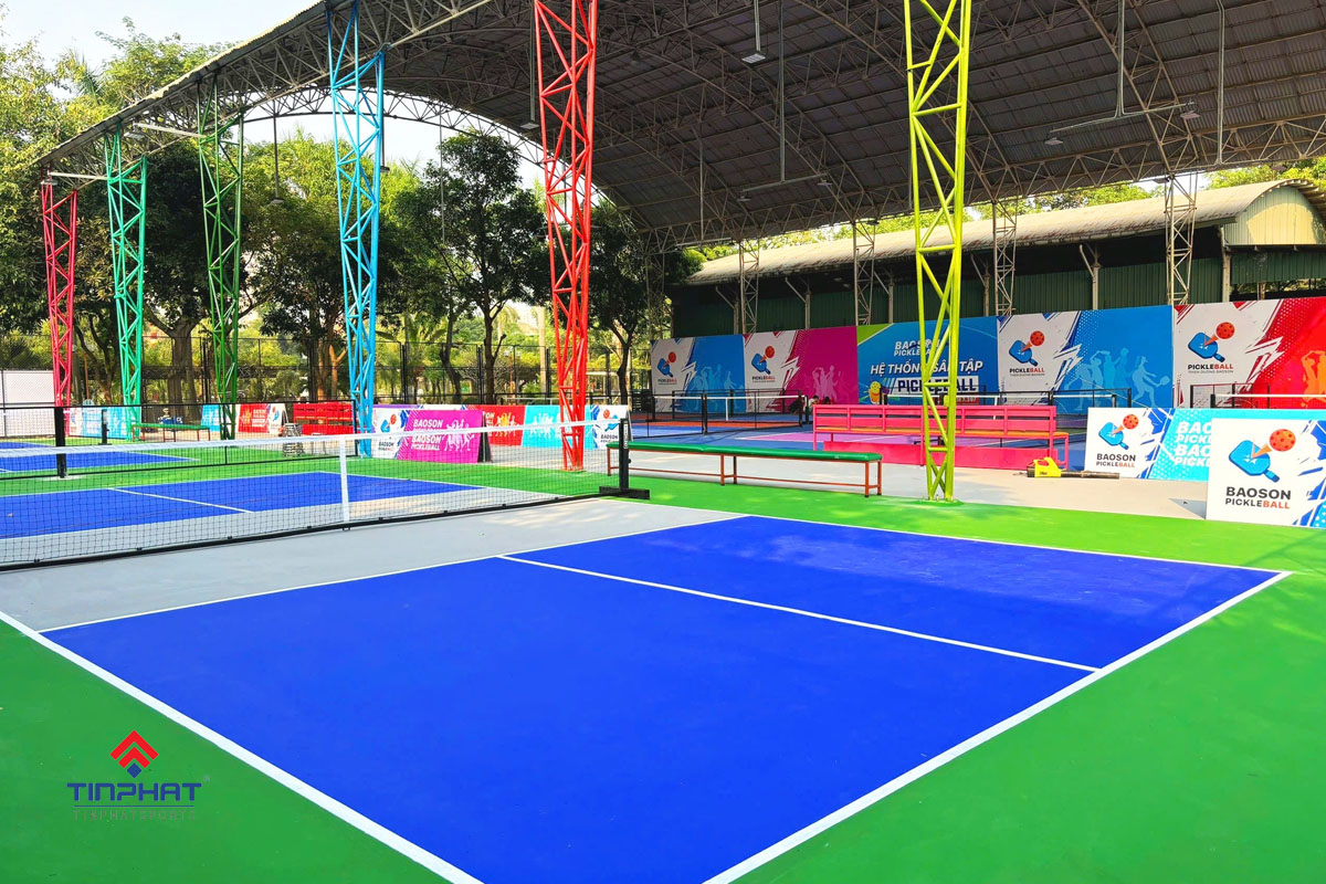 Thi công sân pickleball