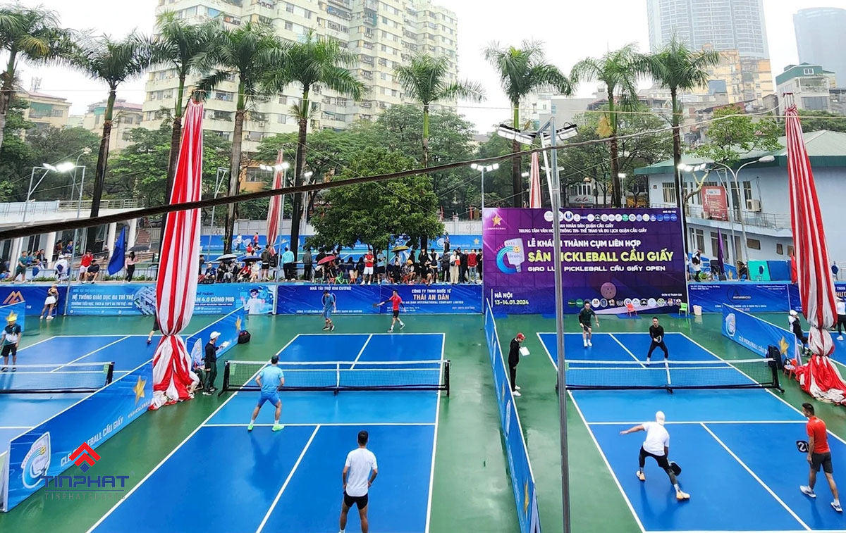 Báo giá thiết kế thi công sân pickleball Hà Nội rẻ nhất 2025 5 Thi công sân pickleball Cầu Giấy Hà Nội