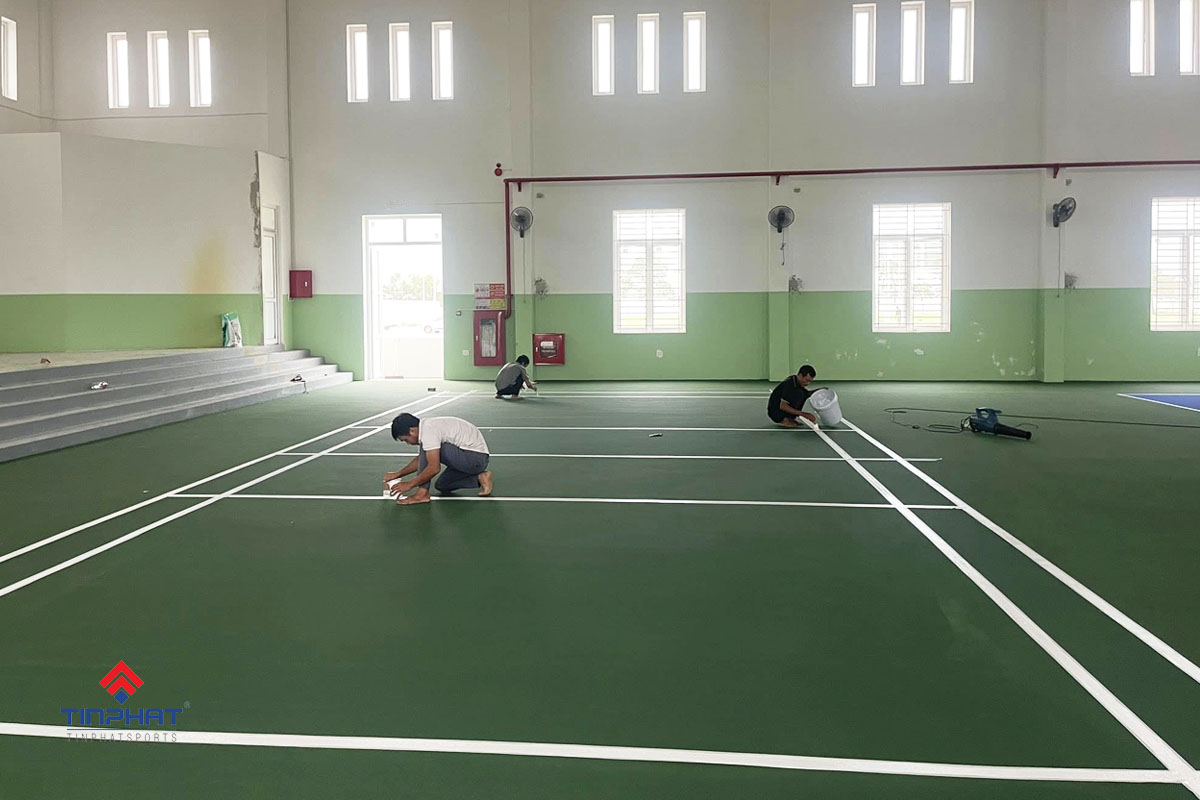 Thi công lắp đặt lưới sân cầu lông thcs