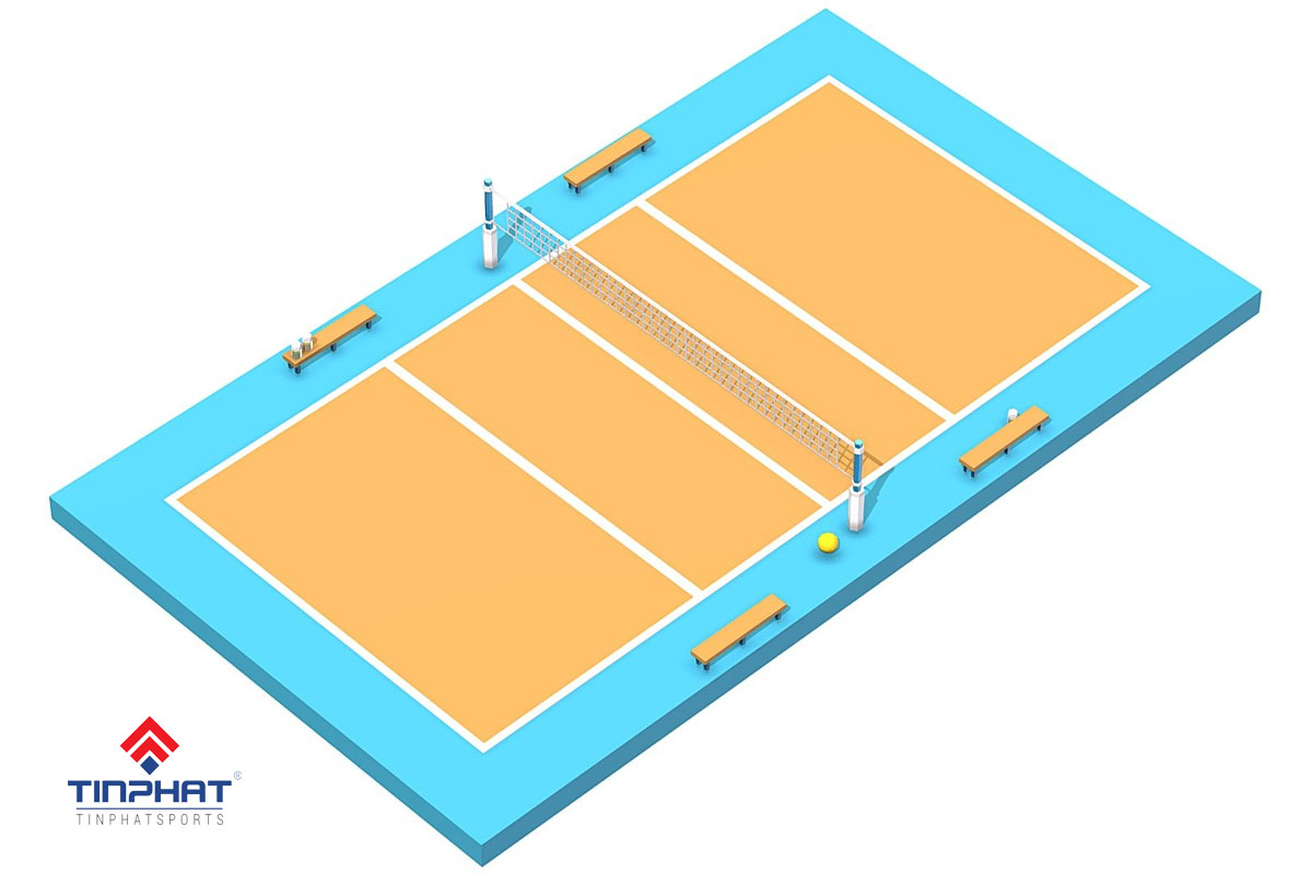 Kích thước sân bóng chuyền hơi tiêu chuẩn mới 2026 3 kích thước sân bóng chuyền hơi